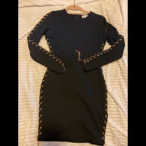Gold Chain Open Sides Midi Dress - Never Worn